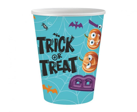 Halloween Boo papīra krūzītes 6 gab. 250 ml