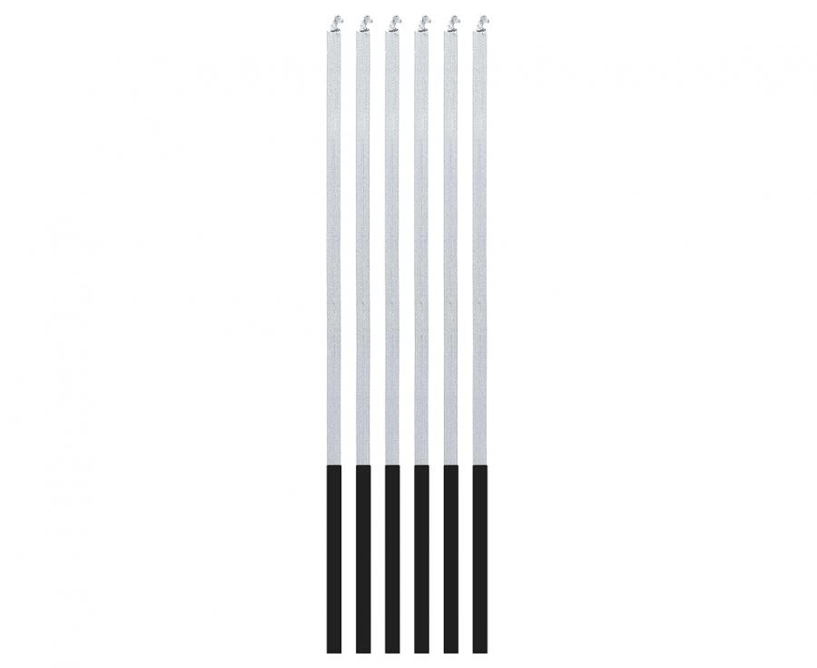Colour Magic Flame Silver, sudraba dzimšanas dienas sveču komplekts, 6 gab.