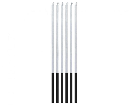 Colour Magic Flame Silver, sudraba dzimšanas dienas sveču komplekts, 6 gab.