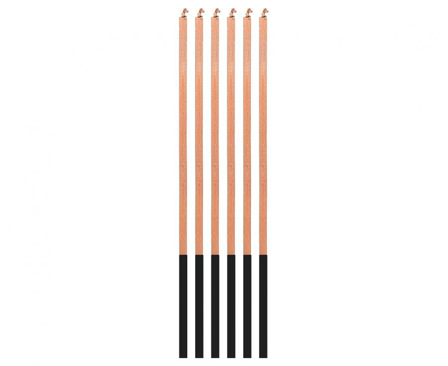 Colour Magic Flame Rose Gold kūkas sveces, 6 gab. komplekts