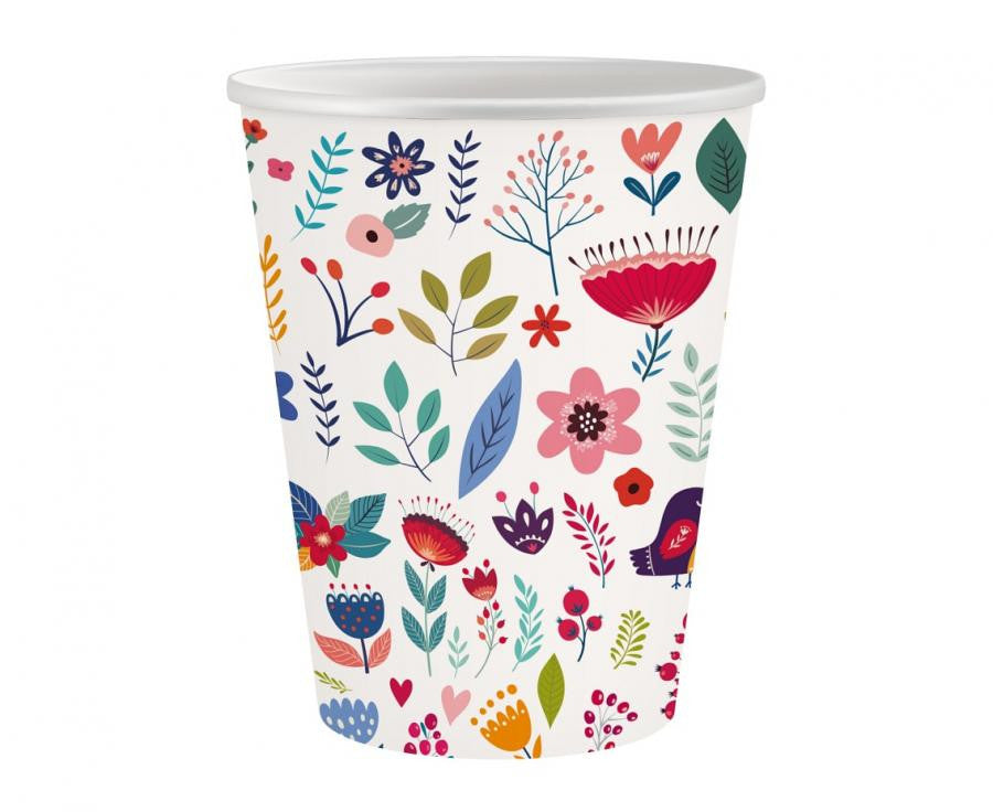 Papīra krūzītes "Spring Have Fun Light" 6 gab. 250 ml