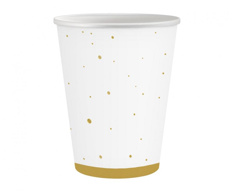 Colour Gold Celebrate zelta papīra krūzītes 6 gab. 250 ml