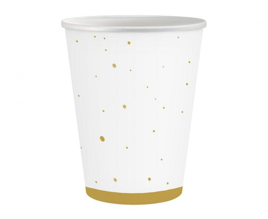 Colour Gold Celebrate zelta papīra krūzītes 6 gab. 250 ml