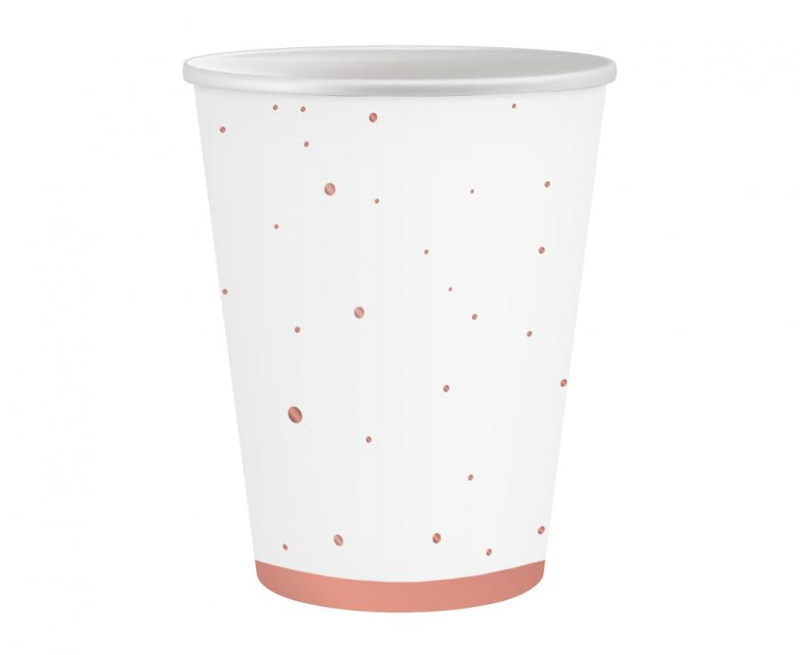 Krāsa "Rozā zelta" Celebrate Pink papīra krūzītes, 6 gab., 250 ml