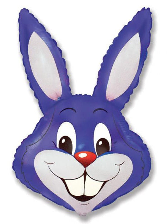 Folijas balons ar violetu truša galvu, 61 cm (WP)