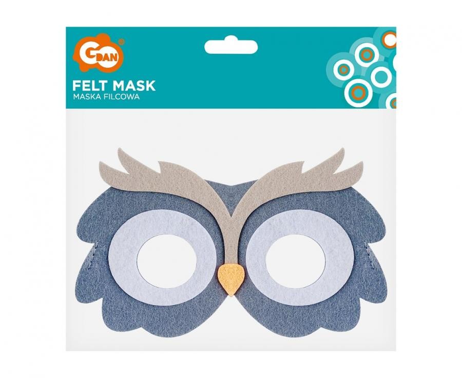 Dzīvnieki Pūce Pūces filca maska 18 cm