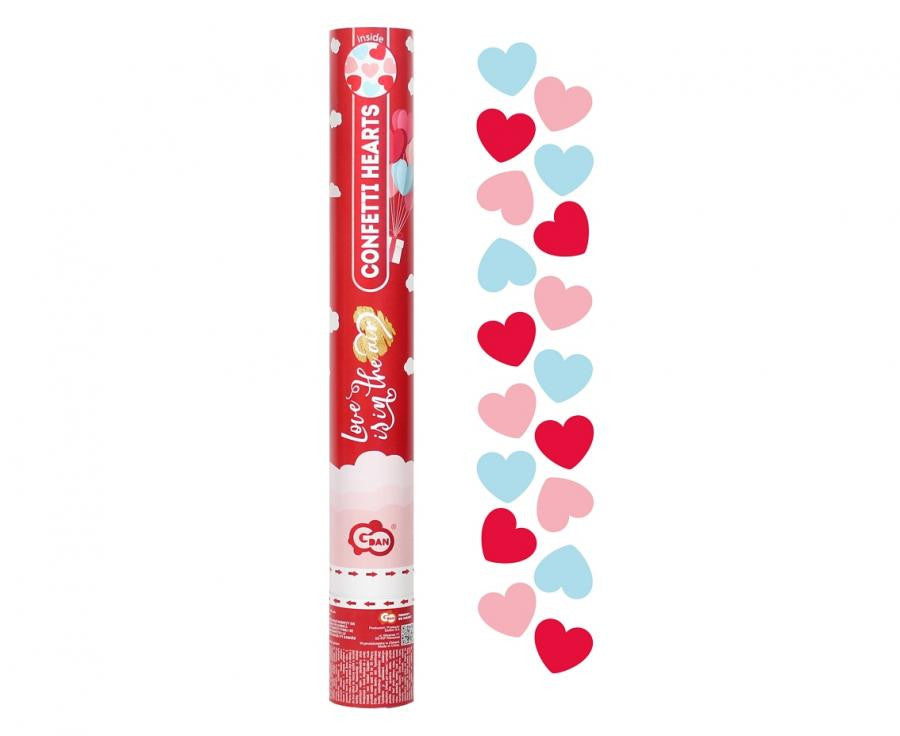 Mīlestība Mīlestība ir gaisā konfeti lielgabals 40 cm