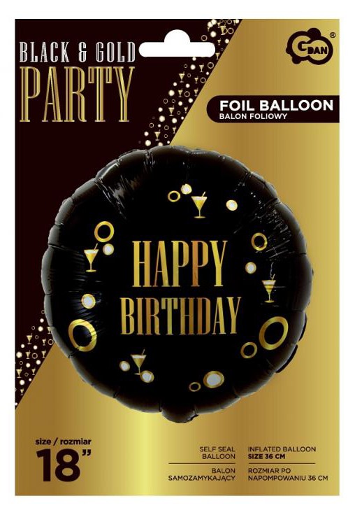 Daudz laimes dzimšanas dienā, zelta krāsas, daudz laimes dzimšanas dienā, ballīšu folijas balons, 36 cm