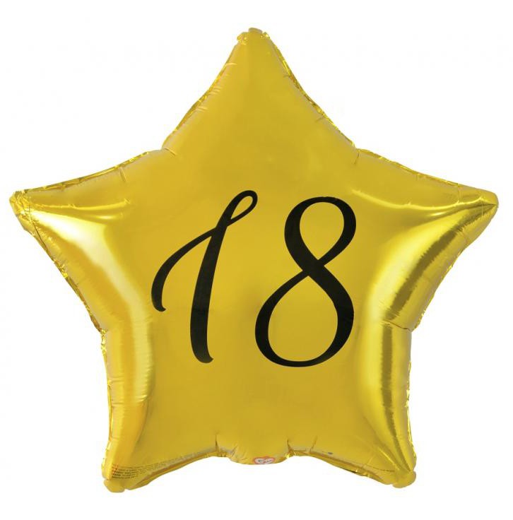Folijas balons "Dzimšanas diena", 48 cm, "Dzimšanas diena", 18 zvaigžņu