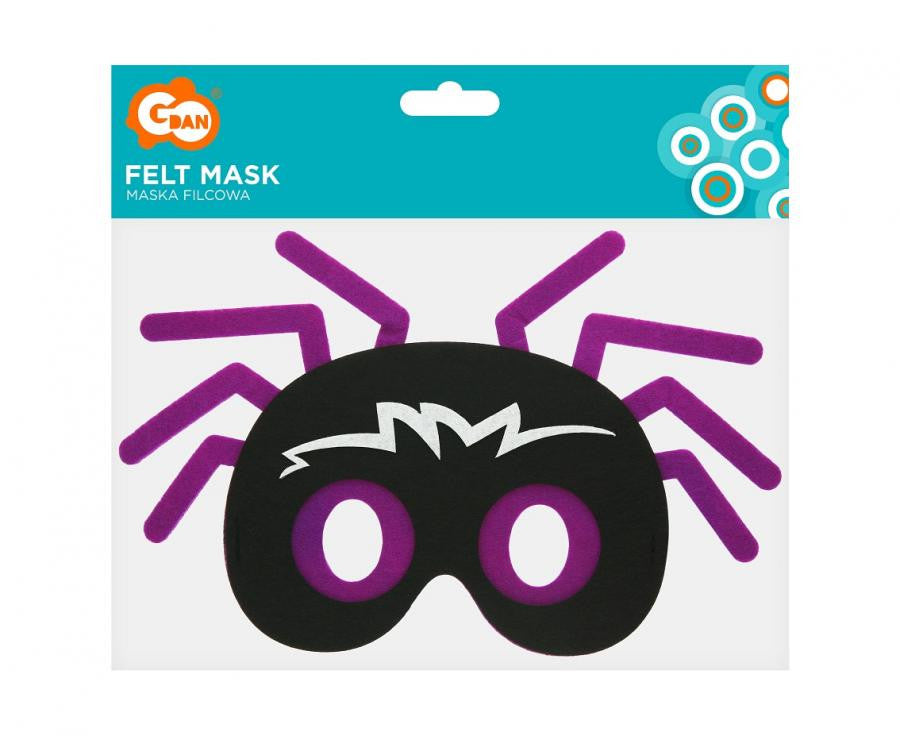 Helovīna zirnekļa filca maska 22 cm