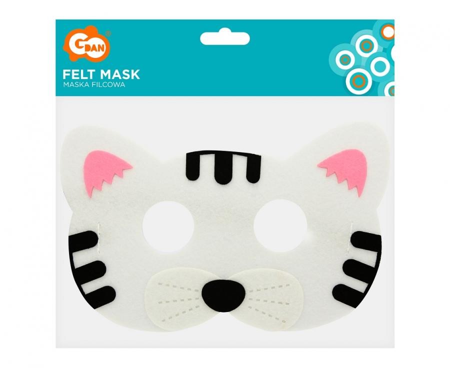 Dzīvnieki Kaķis Kaķa filca maska 18 cm