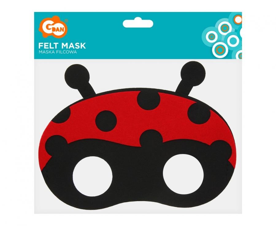 Dzīvnieki Mārīte Mārītes filca maska 18,5 cm