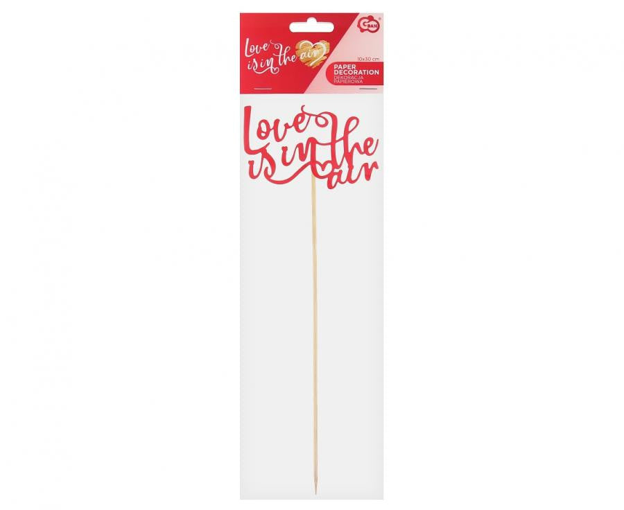 Mīlestība Mīlestība virmo gaisā Papīra dekors 30 cm