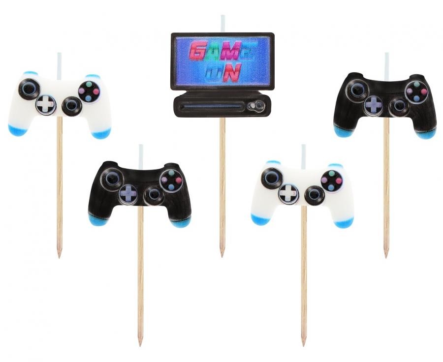 Gamer Game kūkas svece, sveču komplekts 5 gab.