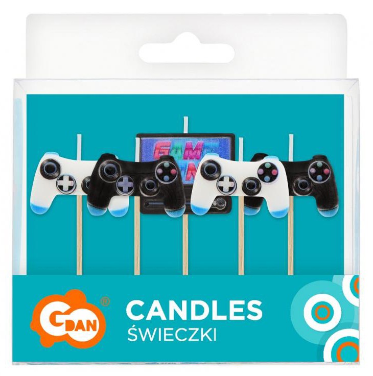 Gamer Game kūkas svece, sveču komplekts 5 gab.