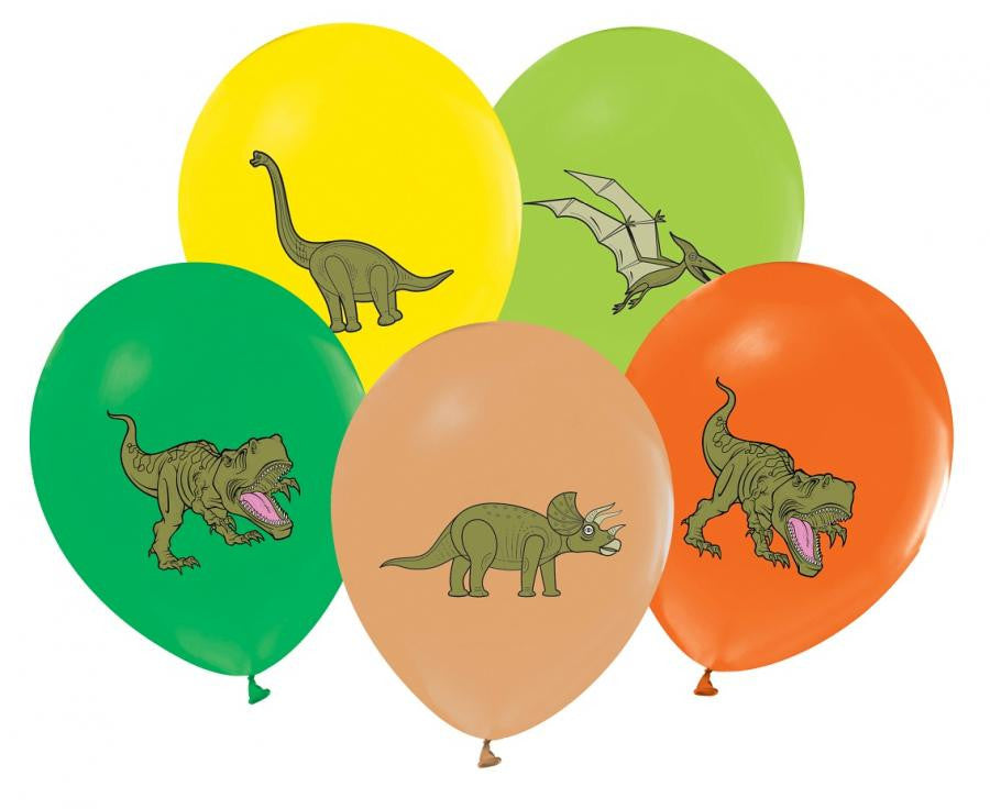 Dinozaurs Dinozauri, baloni, 5 gab. 12 collas (30 cm)