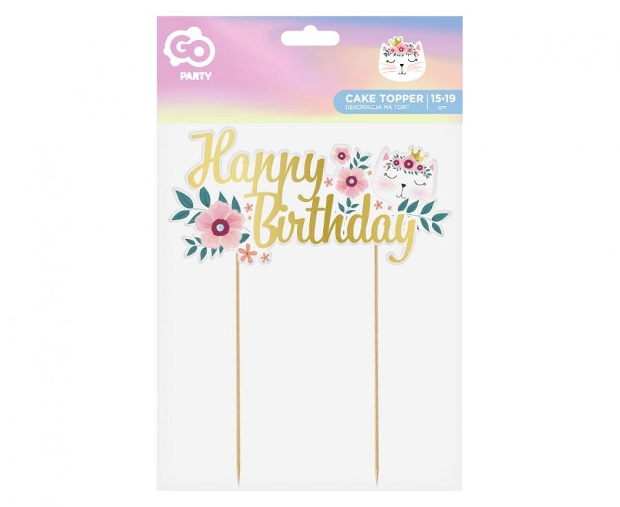 Kaķa Miegainā Kaķa Kūkas Dekorācija 19 cm