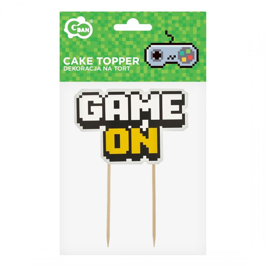 Gamer Game On rotaļu kūkas dekors 14,5 cm