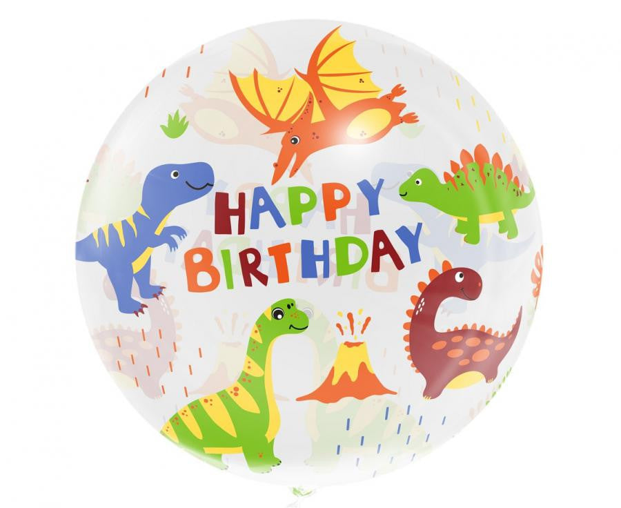 Folijas balons "Dinozaurs Aqua" - dzimšanas dienas slaids, 46 cm