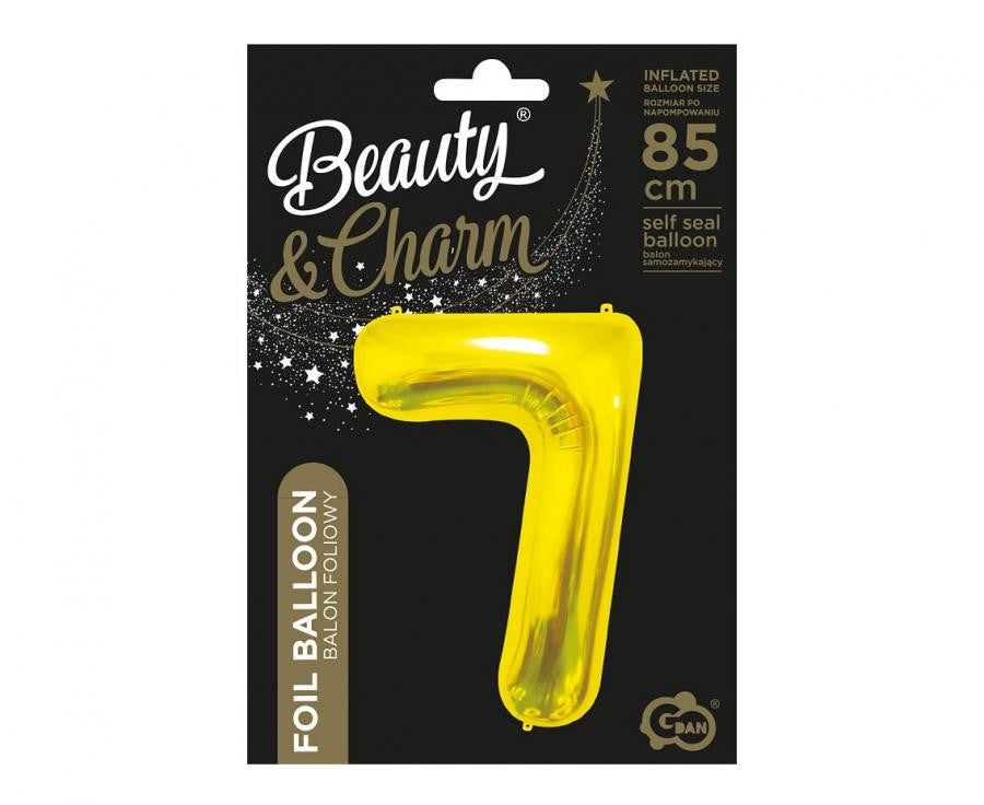 Folijas balons "Cipars Zeltains", 7 formas, 85 cm
