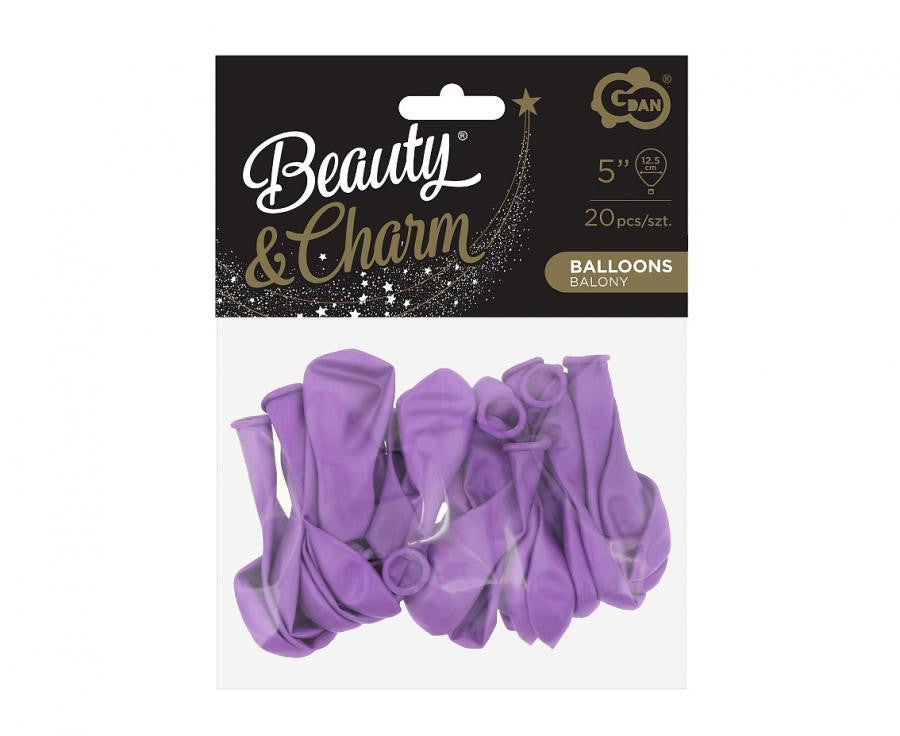 Lavandas krāsas makaronu cepumi, violeti baloni, 20 gab. 5 collas (12,5 cm)