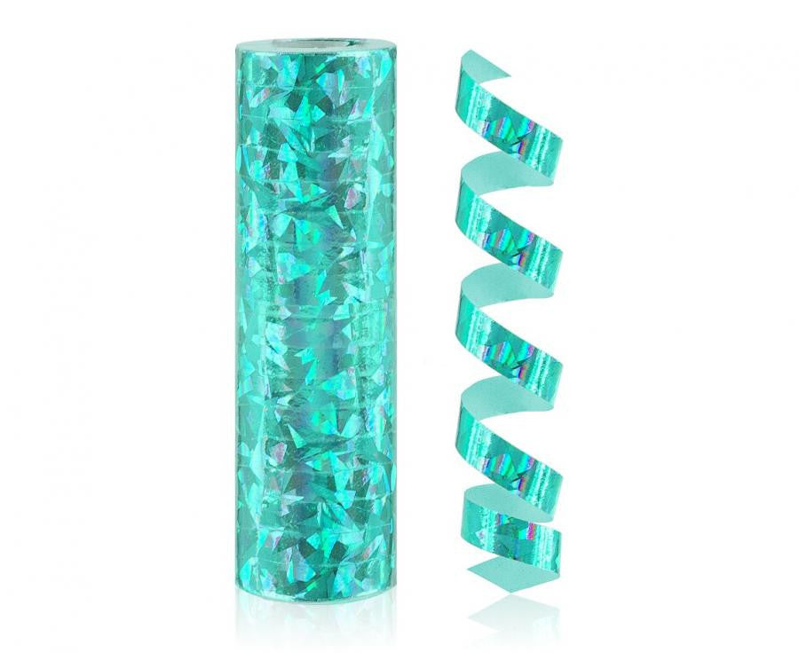 T√ºrkiz hologrāfiskais tirkīza serpentīns 4 m