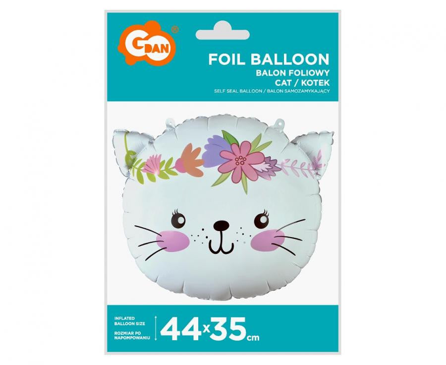 Kaķis Kaķa Zieds, folijas balons 44 cm