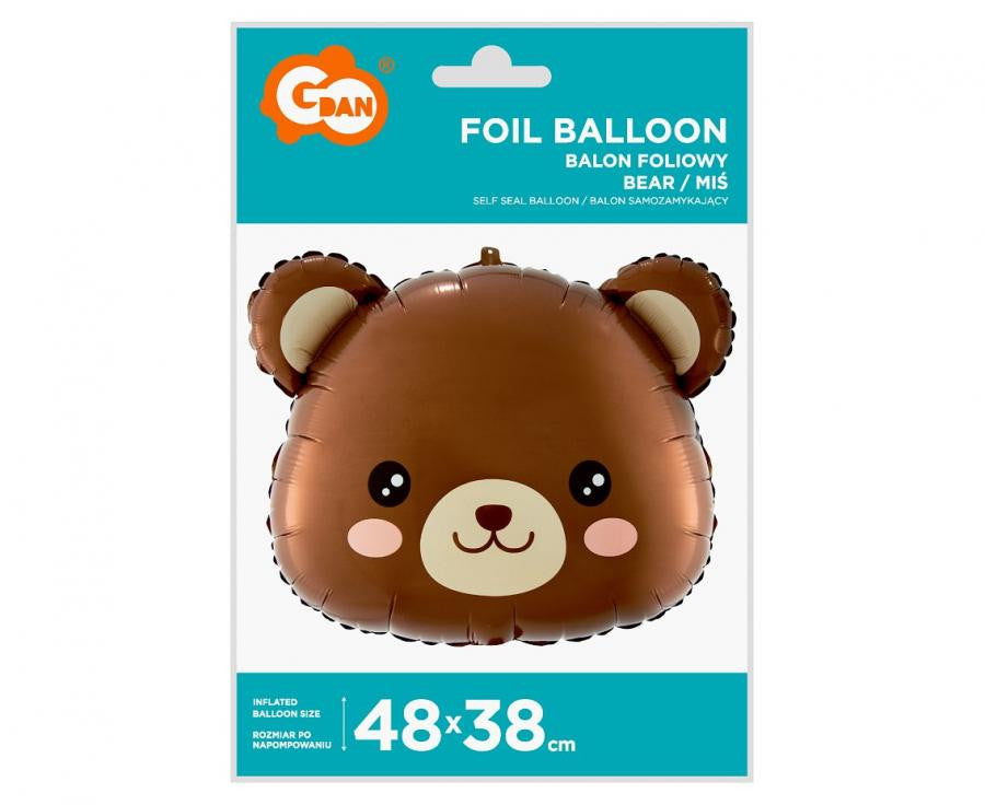 Folijas balons "Lācītis" brūnā krāsā, 48 cm
