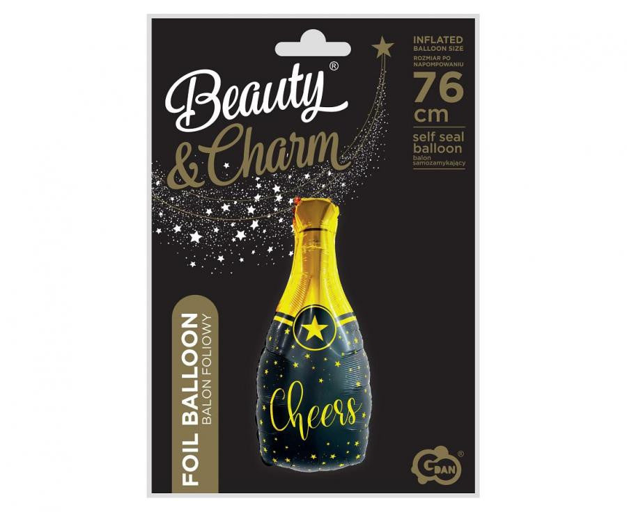 Folijas balons "Celebrate B&C Champagne Cheers" 76 cm