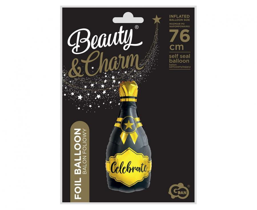 Folijas balons "Celebrate B&C Champagne", 76 cm, šampanieša pudele
