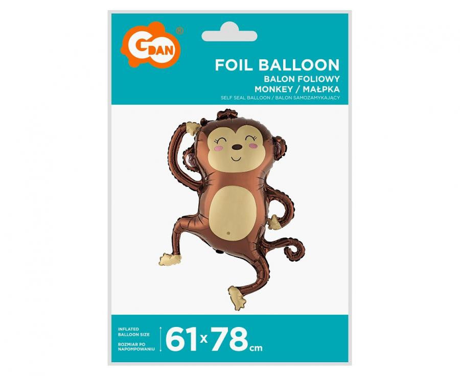 Pērtiķis Pērtiķis, folijas balons 78 cm