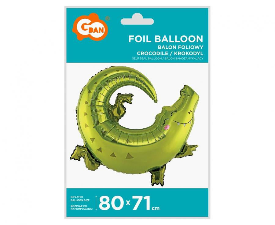 Krokodils Krokodils, folijas balons 80 cm
