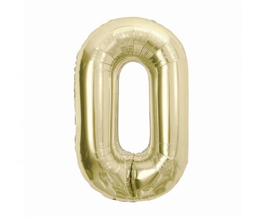 Folijas balons "Cipars B&C" šampanieša krāsā, 85 cm