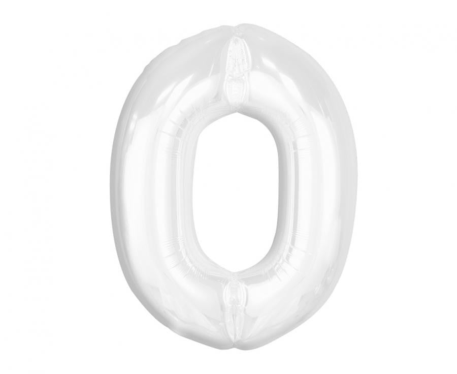 Folijas balons "Cipars B&C", balts, 92 cm, 0.