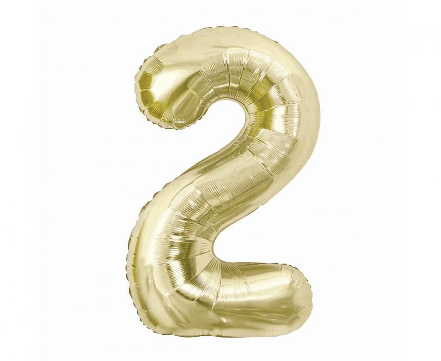 Folijas balons "Cipars B&C" šampanieša krāsā, 85 cm