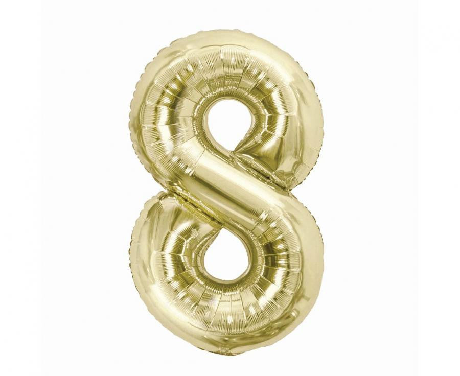 Folijas balons "Cipars B&C" šampanieša krāsā, 85 cm