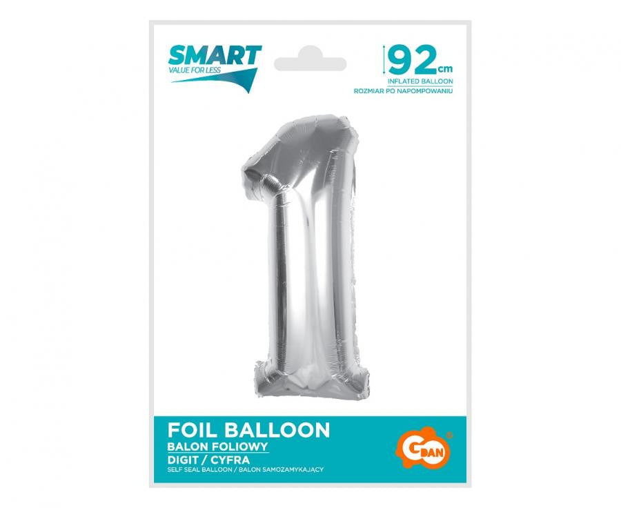 Folijas balons "Cipars 1", 92 cm