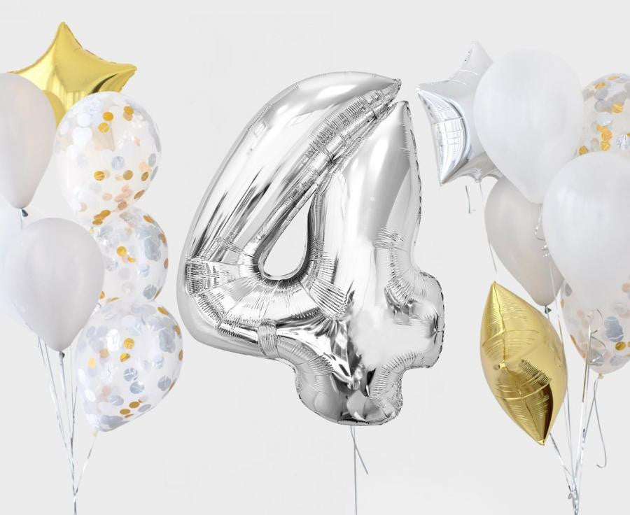 Folijas balons "Cipars 4", 92 cm