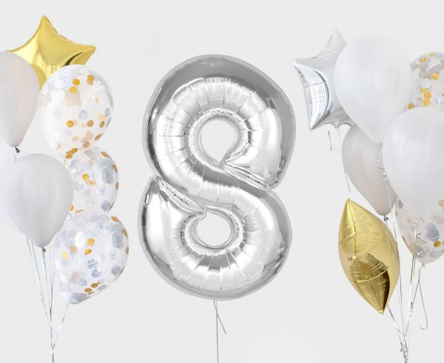 Folijas balons "Cipars 8", 92 cm