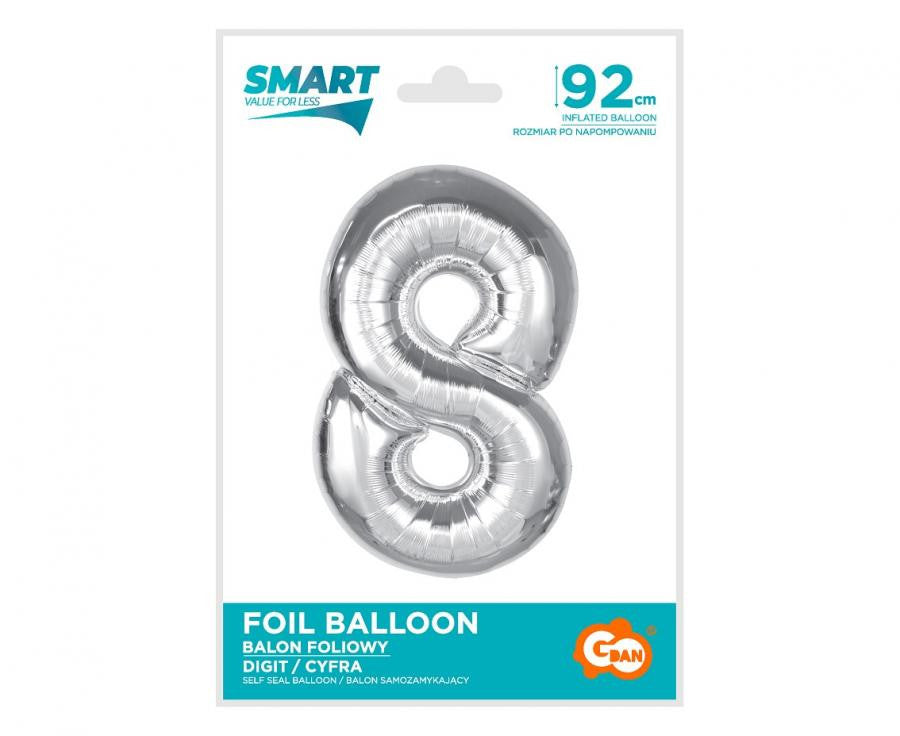 Folijas balons "Cipars 8", 92 cm