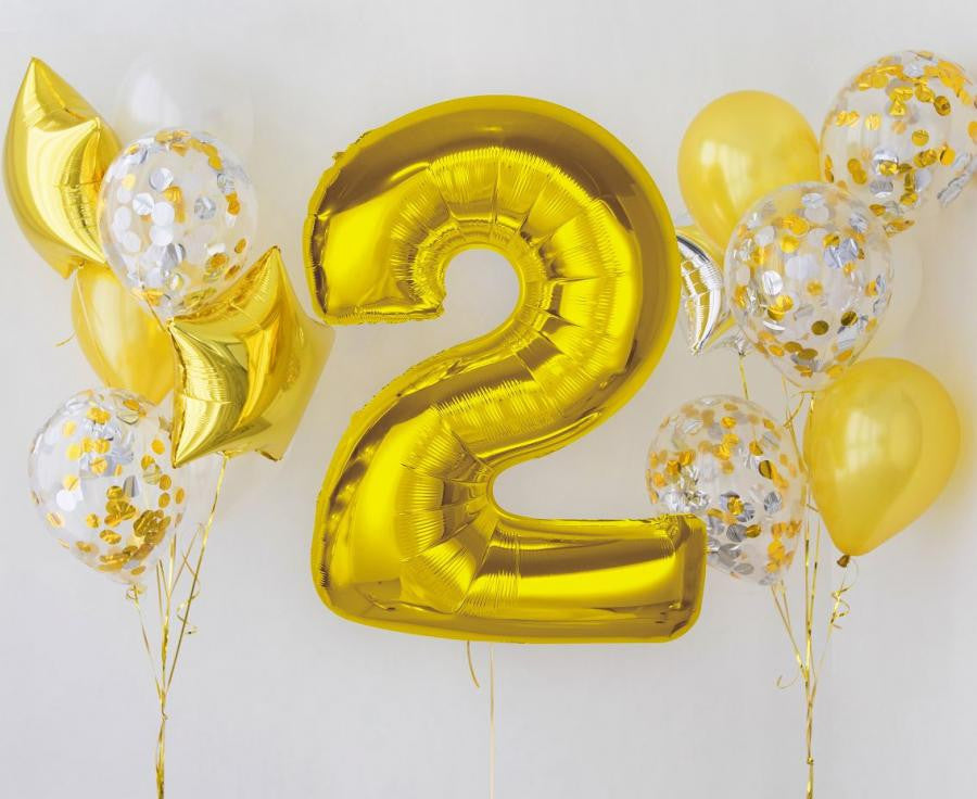 Folijas balons "Cipars Zeltains" 92 cm