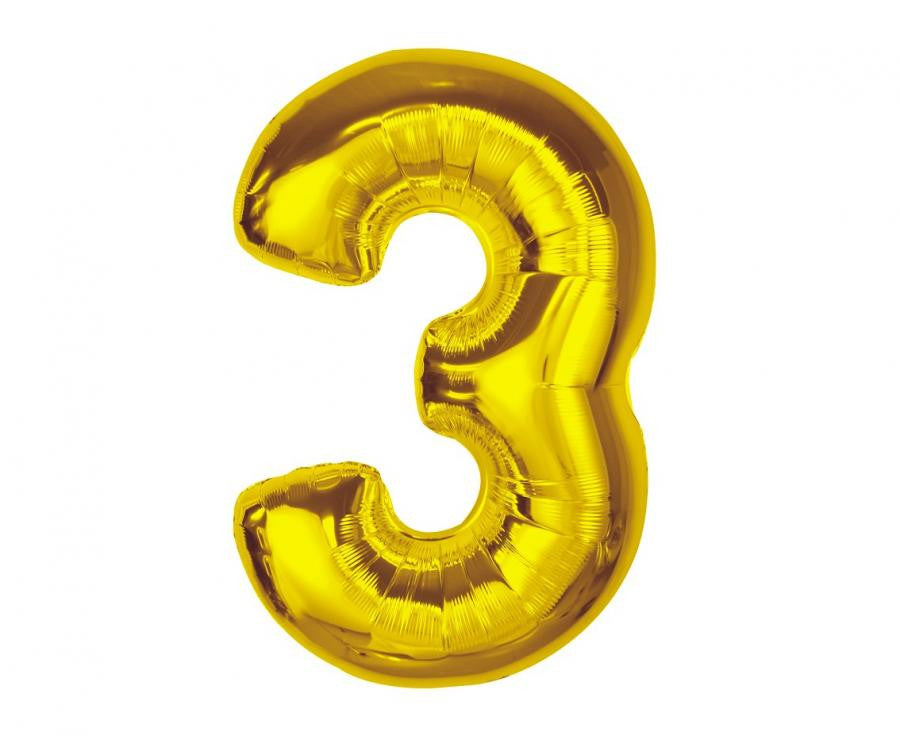 Folijas balons "Cipars 3", 92 cm