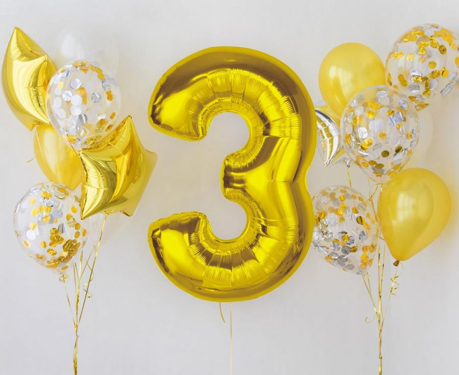 Folijas balons "Cipars 3", 92 cm