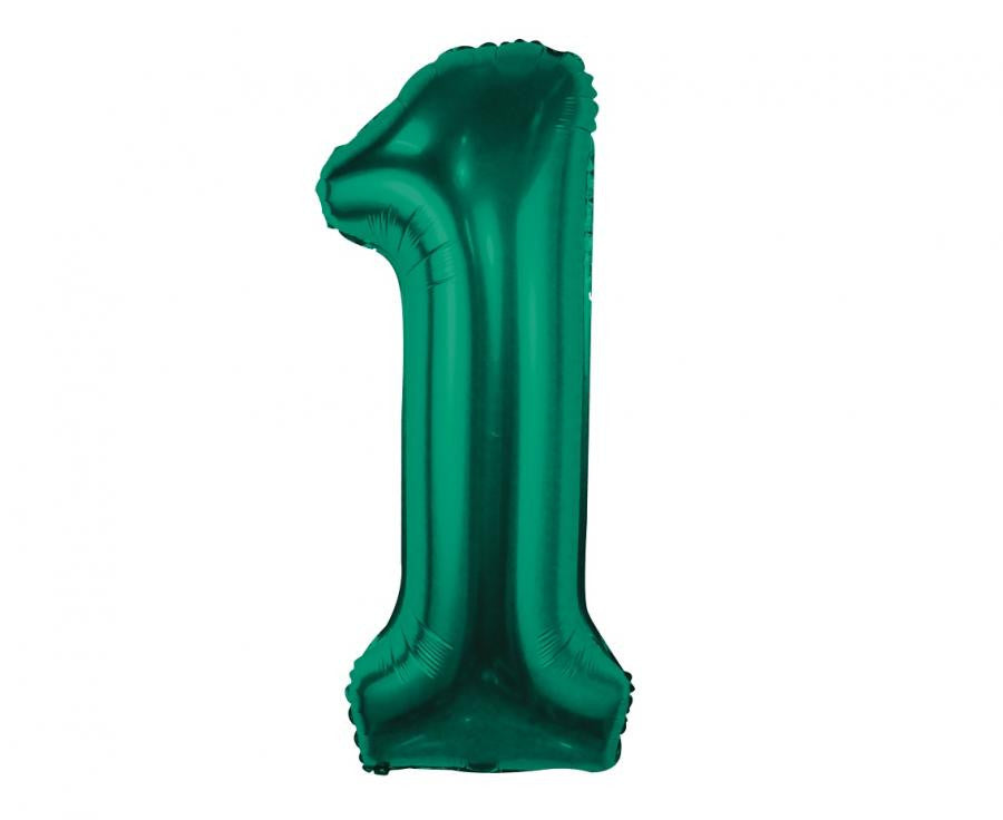 Folijas balons "Cipars B&C", 85 cm, pudeles zaļš