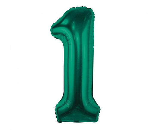 Folijas balons "Cipars B&C", 85 cm, pudeles zaļš
