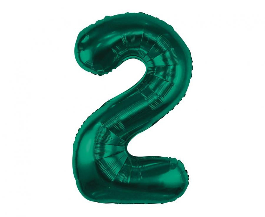 Folijas balons "Cipars B&C", 85 cm, pudeles zaļš