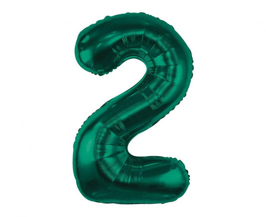Folijas balons "Cipars B&C", 85 cm, pudeles zaļš