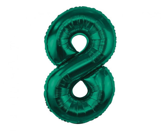 Folijas balons "Cipars B&C", 85 cm, pudeles zaļš