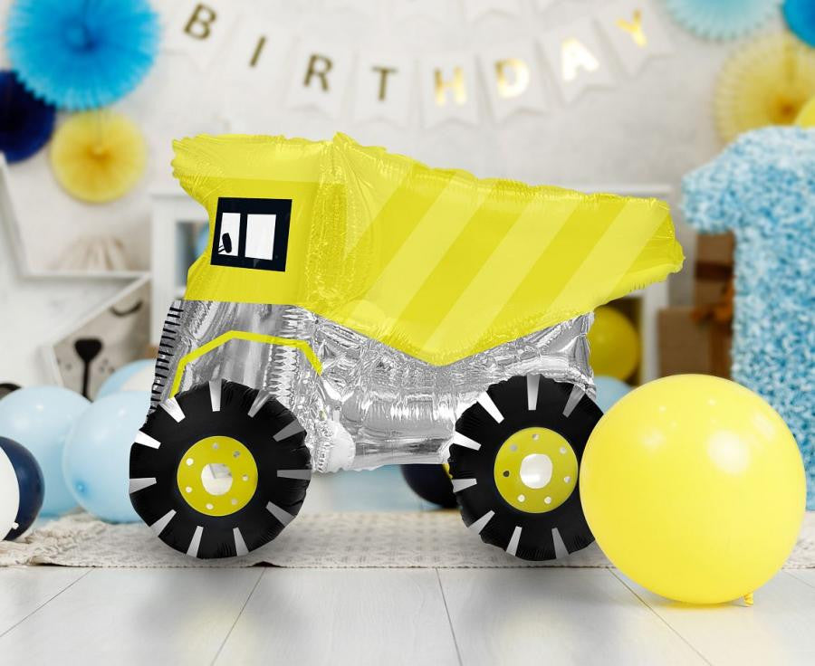 3D folijas balons "Dzelzs kravas automašīna" ar transportlīdzekļa ratiņiem, 72 cm