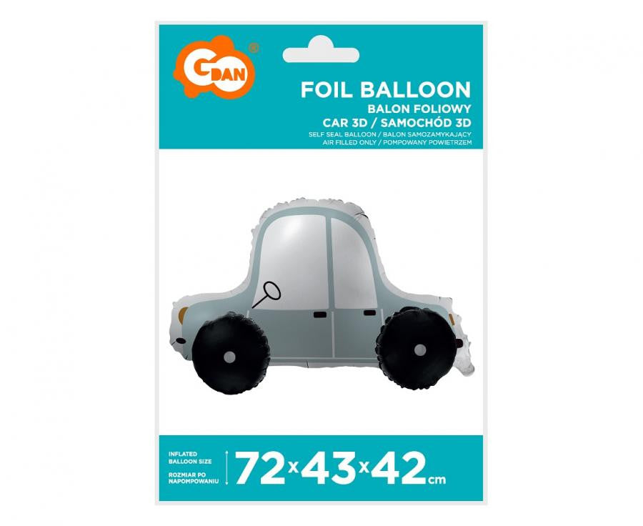 3D folijas balons "Mašīna" 72 cm